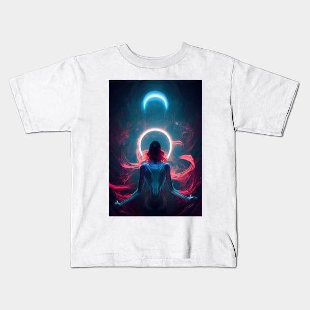 Looking into the void Kids T-Shirt by phxartisans